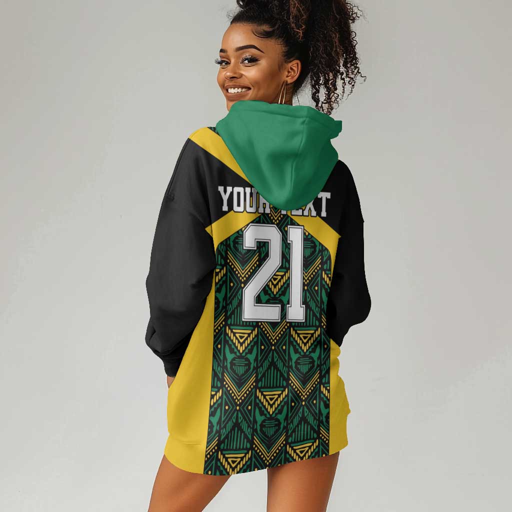 Afro-Jamaicans Football Custom Hoodie Dress Black Ethnic Motifs LT9