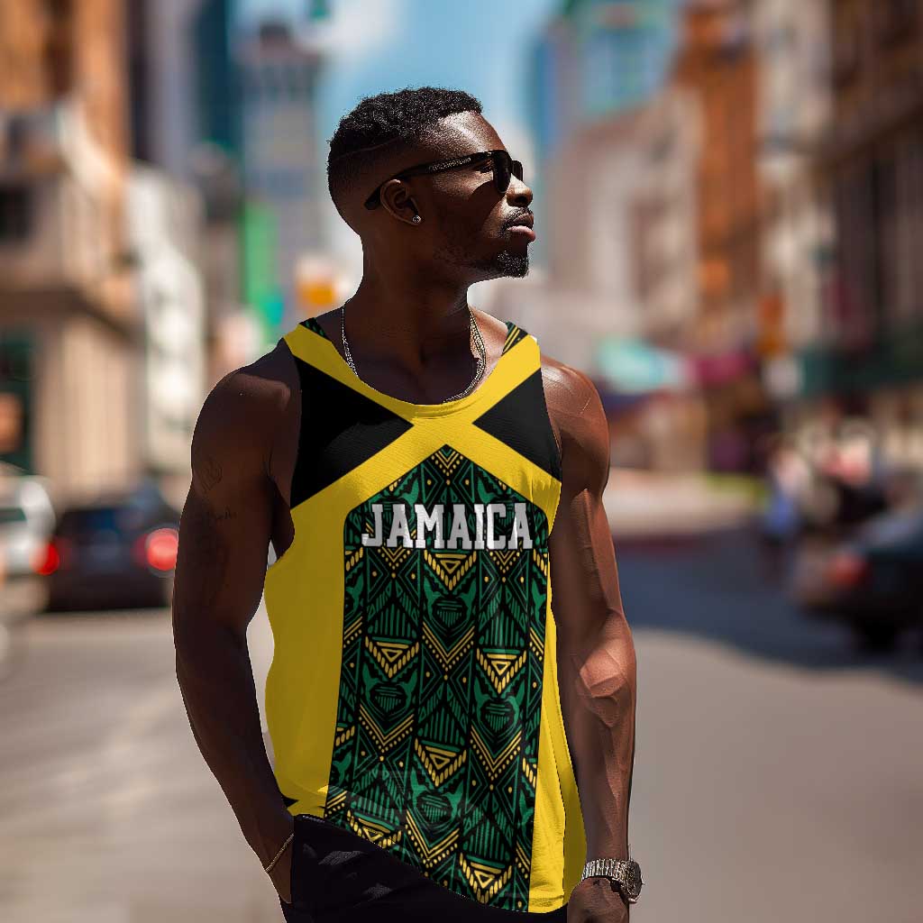 Afro-Jamaicans Football Custom Men Tank Top Black Ethnic Motifs LT9