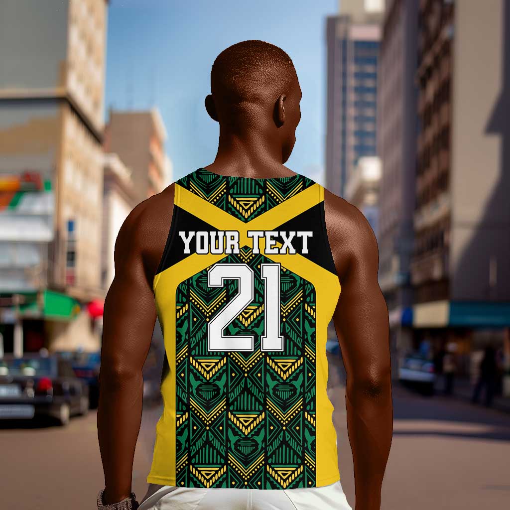 Afro-Jamaicans Football Custom Men Tank Top Black Ethnic Motifs LT9