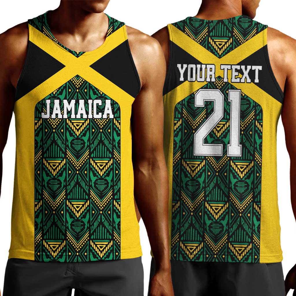 Afro-Jamaicans Football Custom Men Tank Top Black Ethnic Motifs LT9