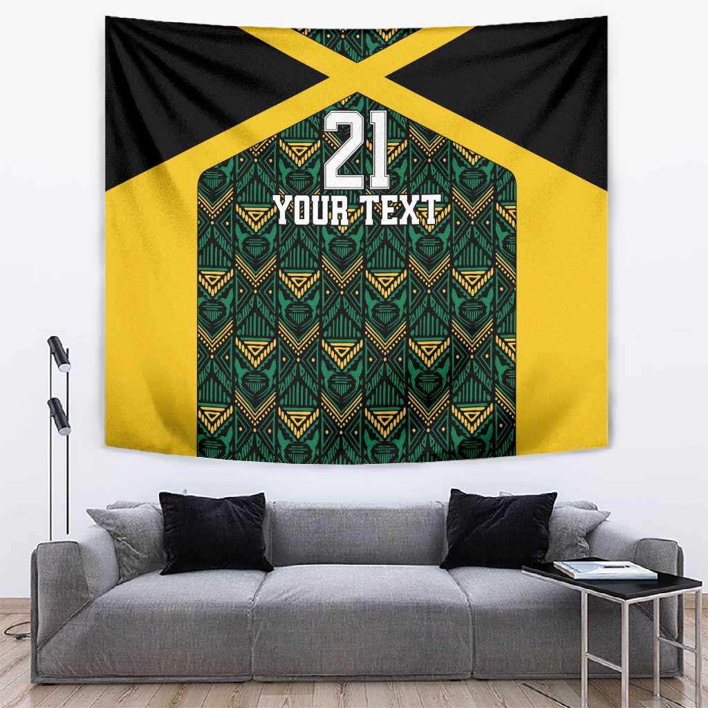 Afro-Jamaicans Football Custom Tapestry Black Ethnic Motifs LT9