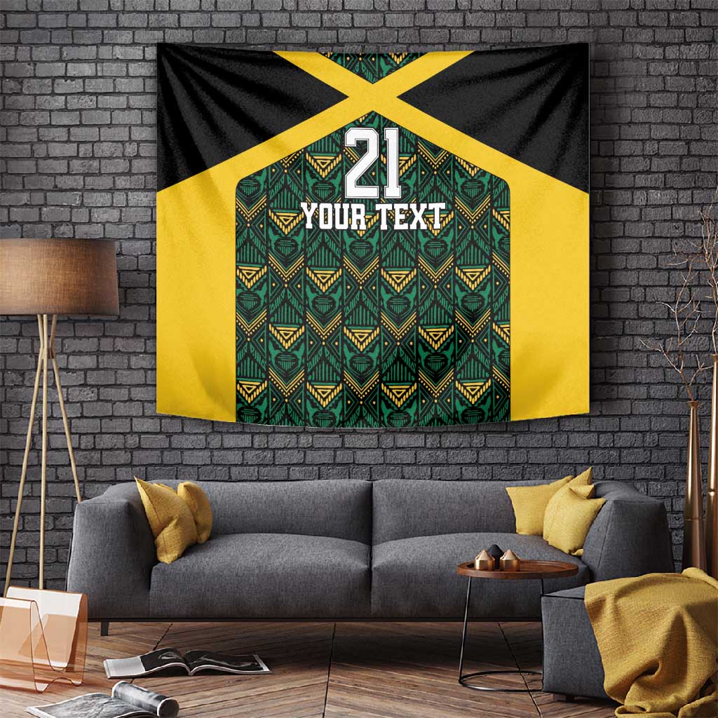 Afro-Jamaicans Football Custom Tapestry Black Ethnic Motifs LT9