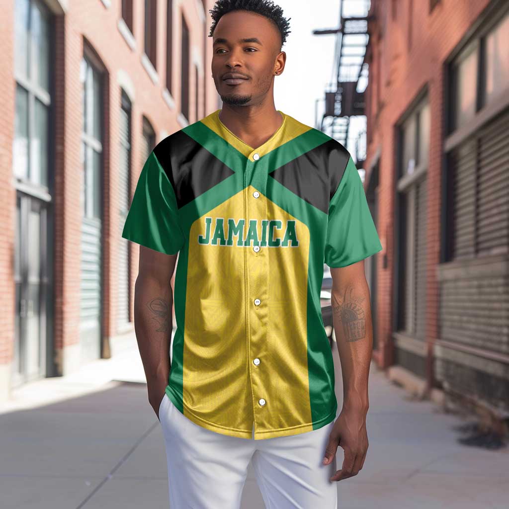 Afro-Jamaicans Football Custom Baseball Jersey Gold Ethnic Motifs LT9