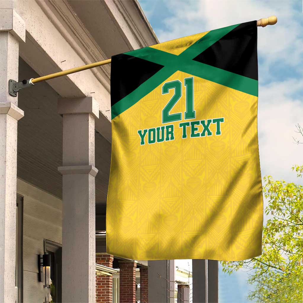 Afro-Jamaicans Football Custom Garden Flag Gold Ethnic Motifs LT9