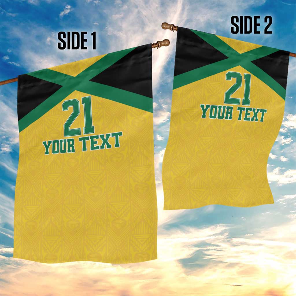 Afro-Jamaicans Football Custom Garden Flag Gold Ethnic Motifs LT9