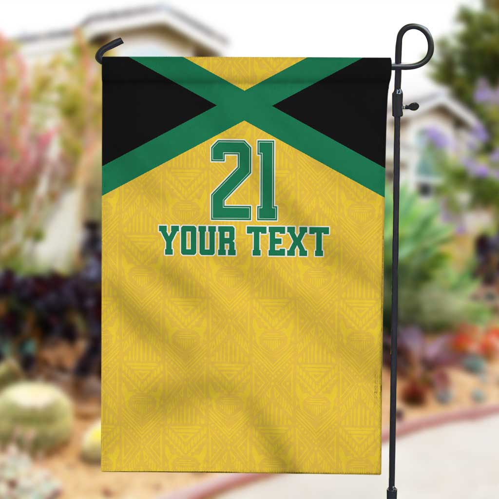 Afro-Jamaicans Football Custom Garden Flag Gold Ethnic Motifs LT9