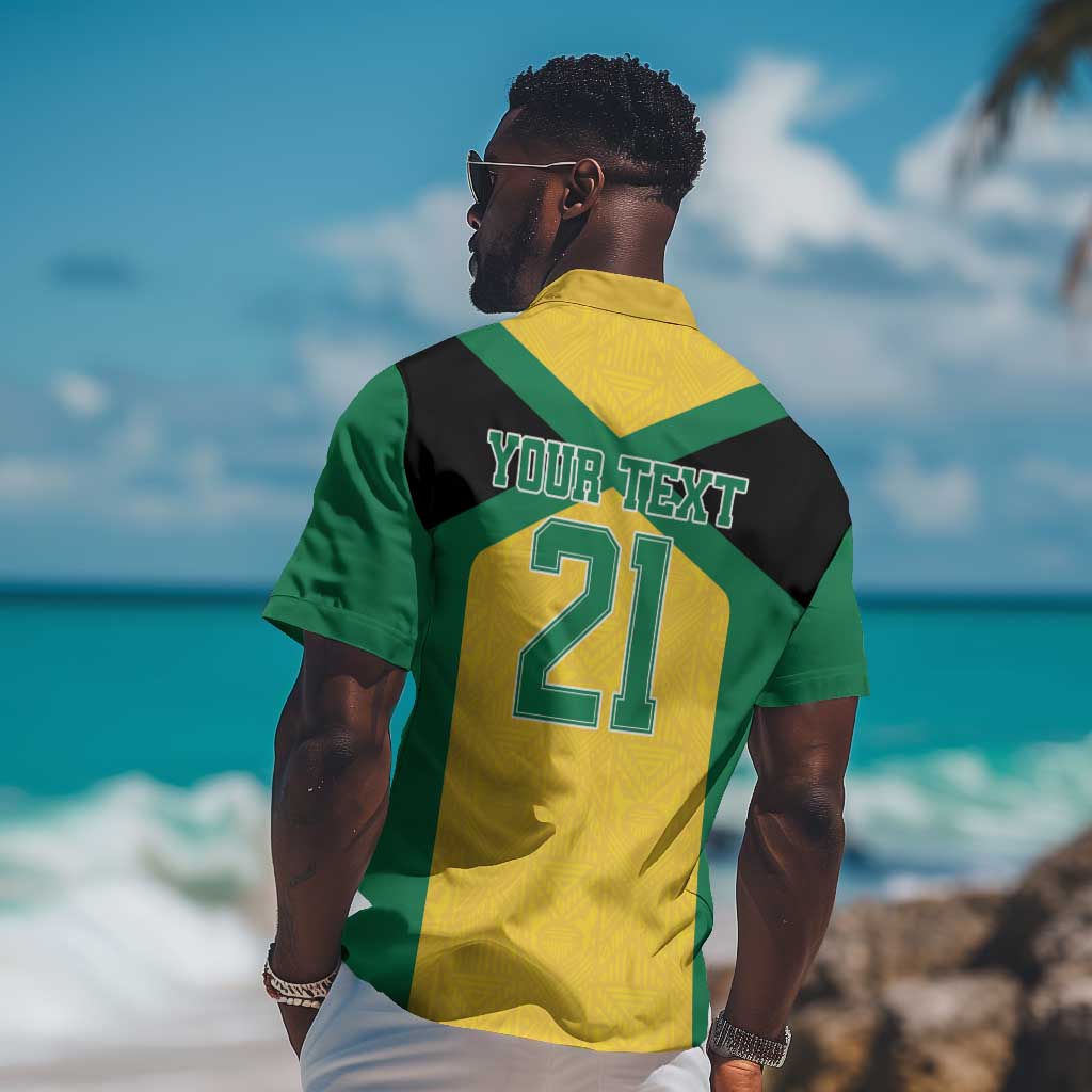 Afro-Jamaicans Football Custom Hawaiian Shirt Gold Ethnic Motifs LT9