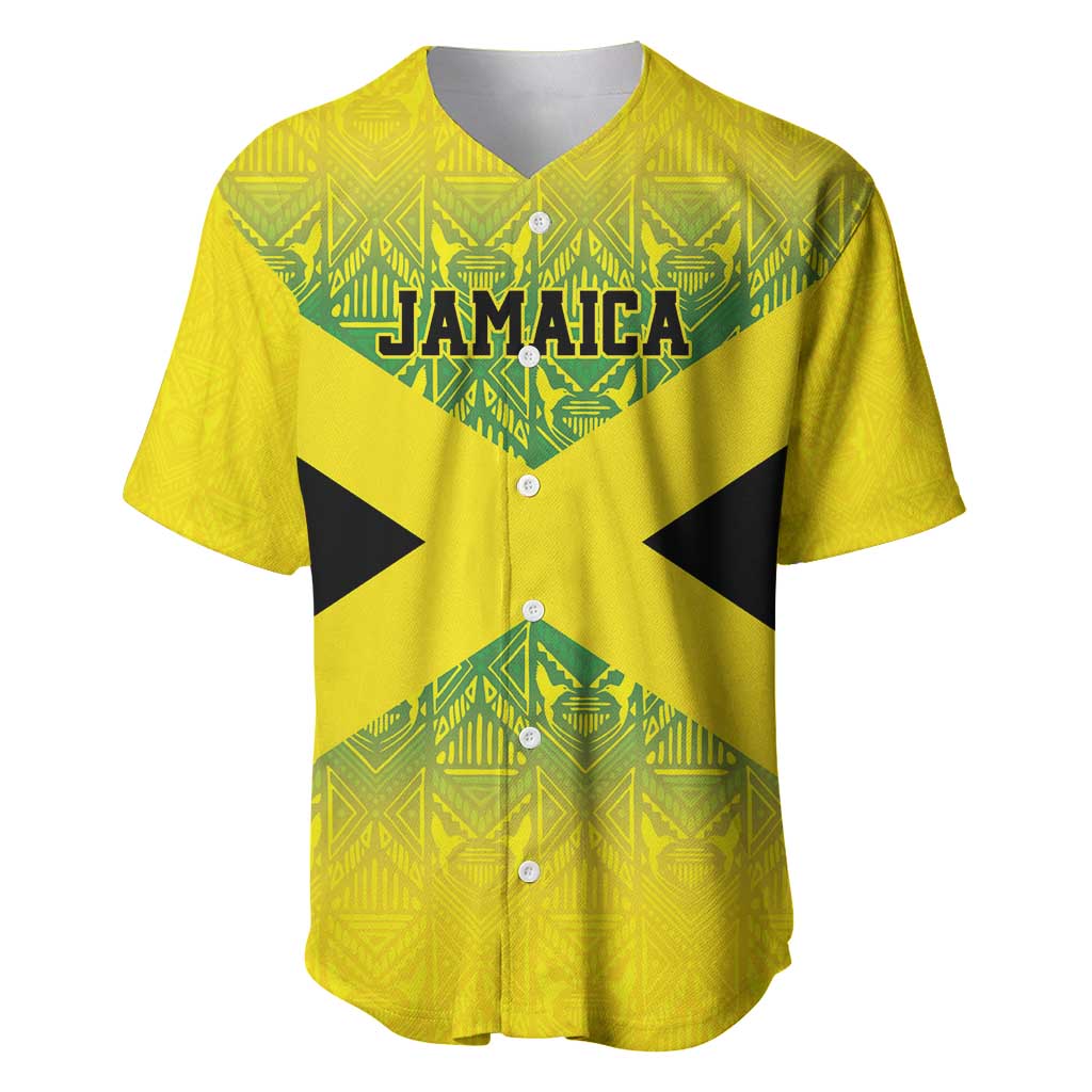 Afro-Jamaicans Custom Baseball Jersey Reggae Boyz With Traditional Pattern LT9