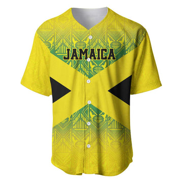 Afro-Jamaicans Custom Baseball Jersey Reggae Boyz With Traditional Pattern LT9