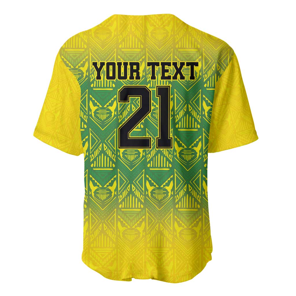 Afro-Jamaicans Custom Baseball Jersey Reggae Boyz With Traditional Pattern LT9