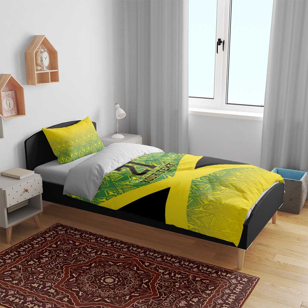 Afro-Jamaicans Custom Bedding Set Reggae Boyz With Traditional Pattern LT9