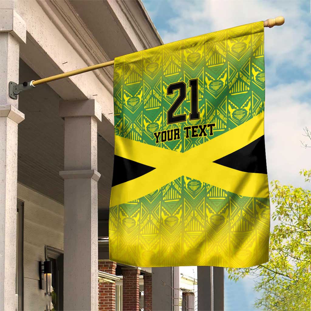 Afro-Jamaicans Custom Garden Flag Reggae Boyz With Traditional Pattern LT9