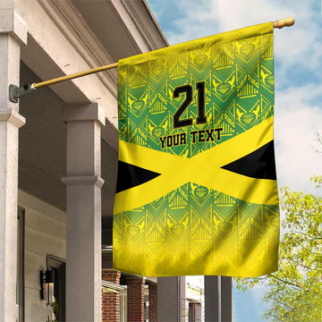 Afro-Jamaicans Custom Garden Flag Reggae Boyz With Traditional Pattern LT9