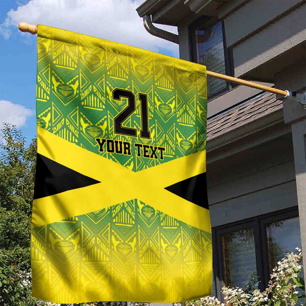 Afro-Jamaicans Custom Garden Flag Reggae Boyz With Traditional Pattern LT9