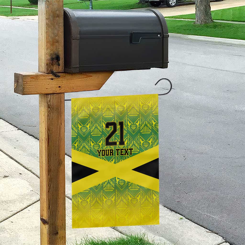 Afro-Jamaicans Custom Garden Flag Reggae Boyz With Traditional Pattern LT9