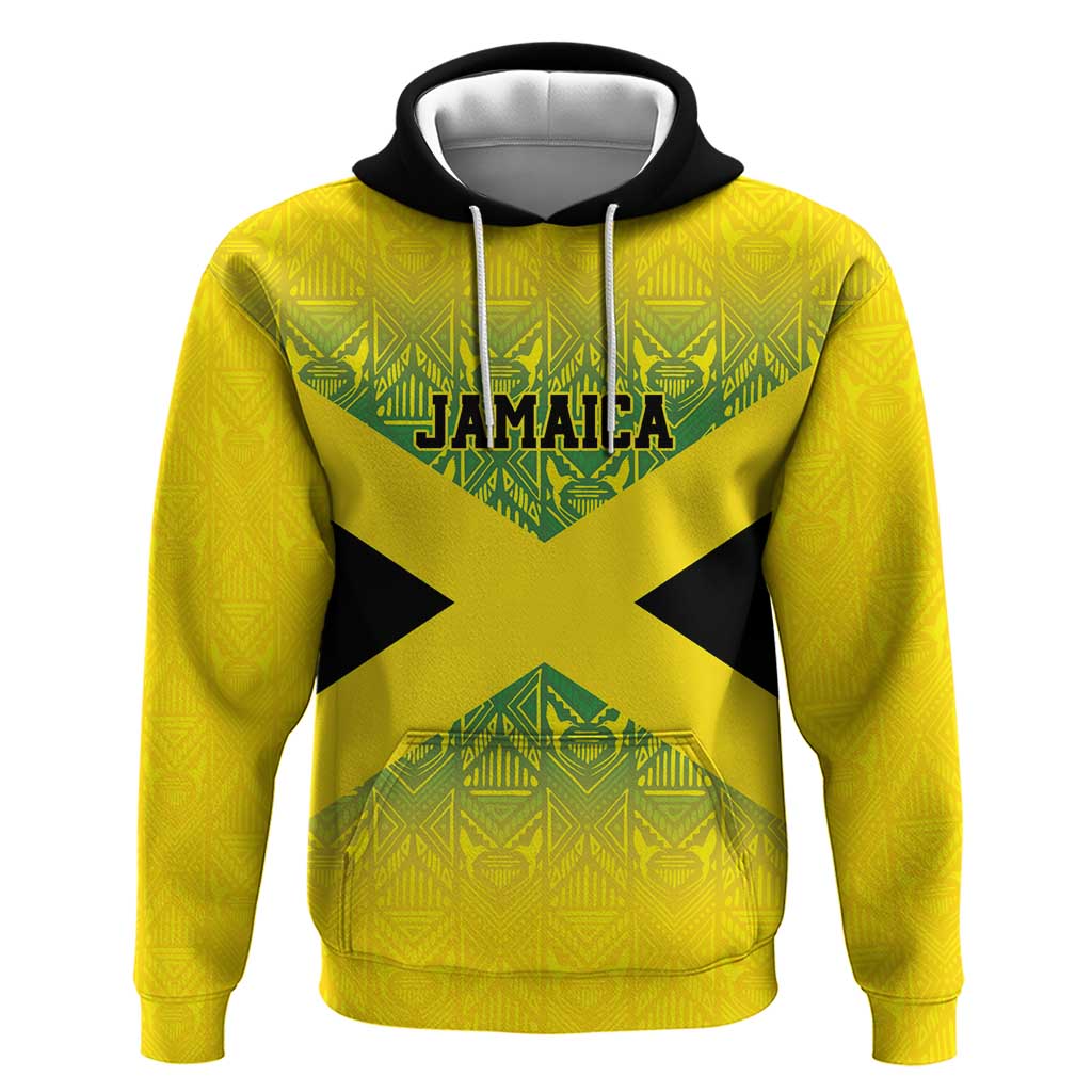 Custom Jamaica Reggae Boyz Hoodie With Traditional Pattern LT9
