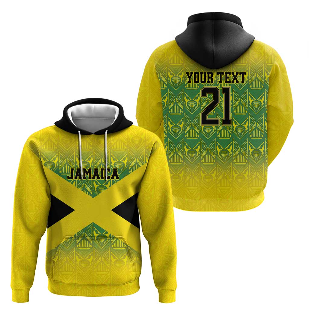 Custom Jamaica Reggae Boyz Hoodie With Traditional Pattern LT9