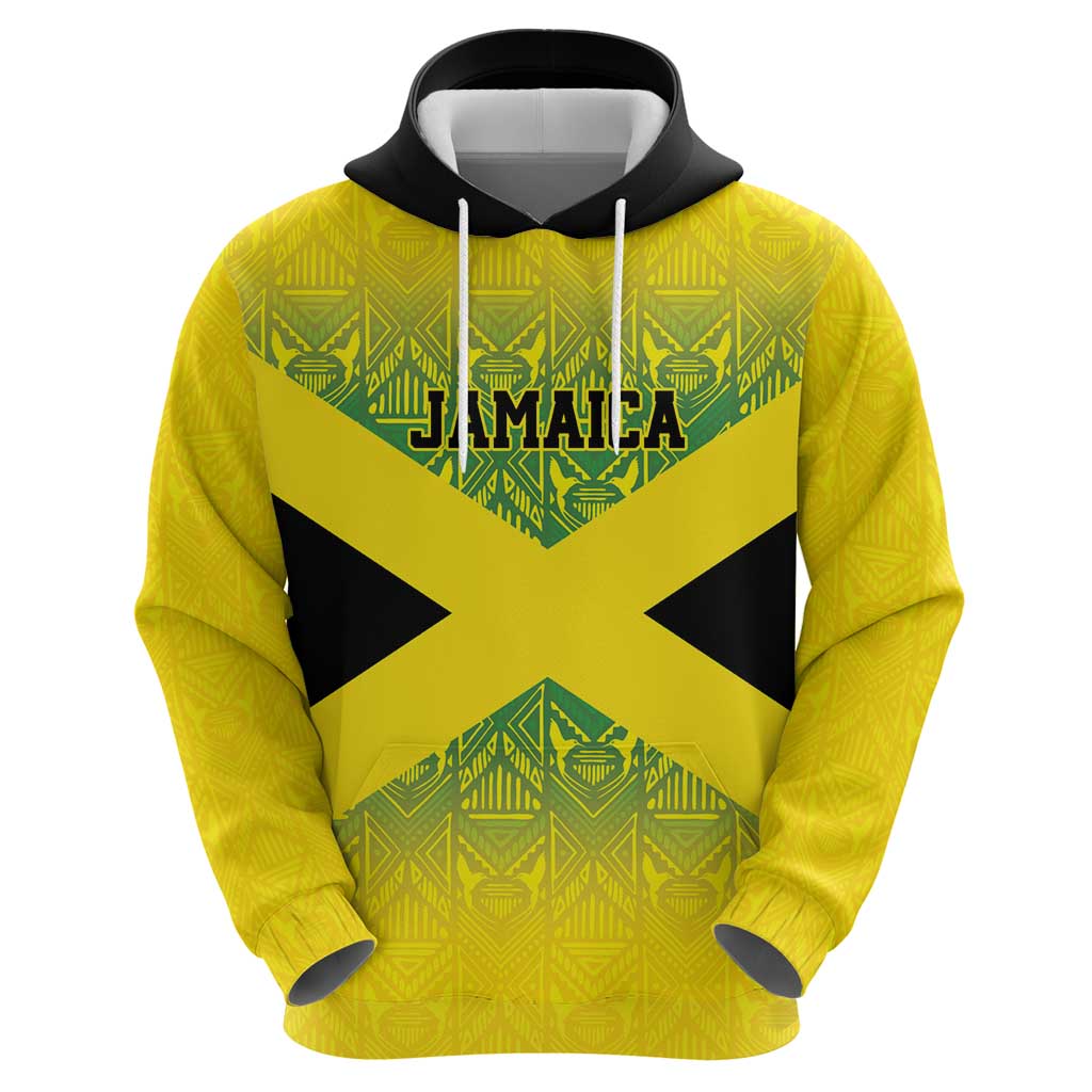 Custom Jamaica Reggae Boyz Hoodie With Traditional Pattern LT9
