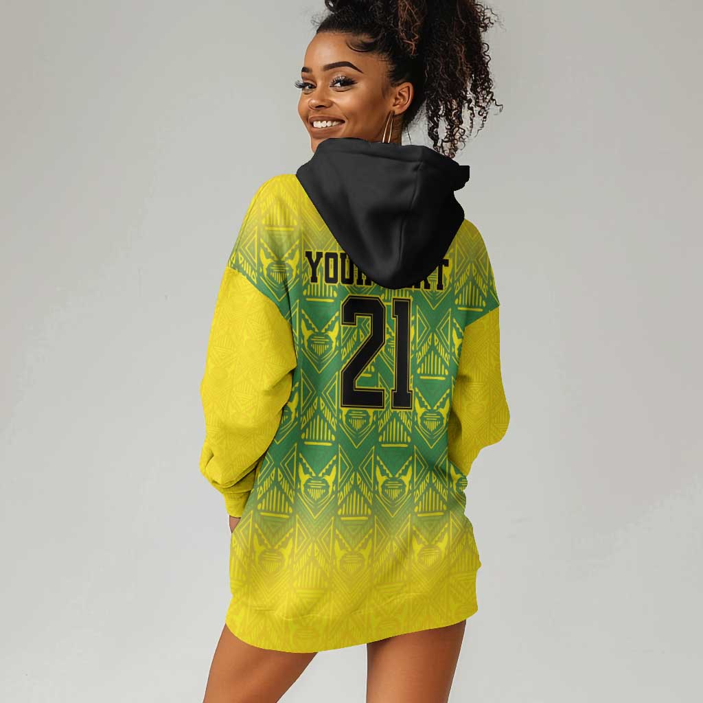 Afro-Jamaicans Custom Hoodie Dress Reggae Boyz With Traditional Pattern LT9