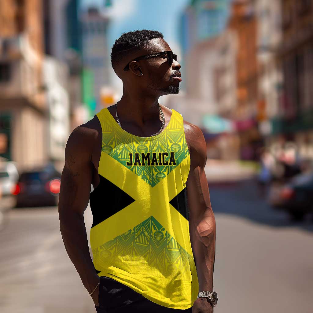 Afro-Jamaicans Custom Men Tank Top Reggae Boyz With Traditional Pattern LT9
