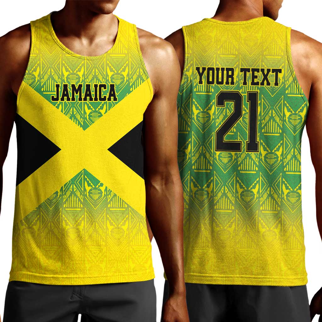 Afro-Jamaicans Custom Men Tank Top Reggae Boyz With Traditional Pattern LT9