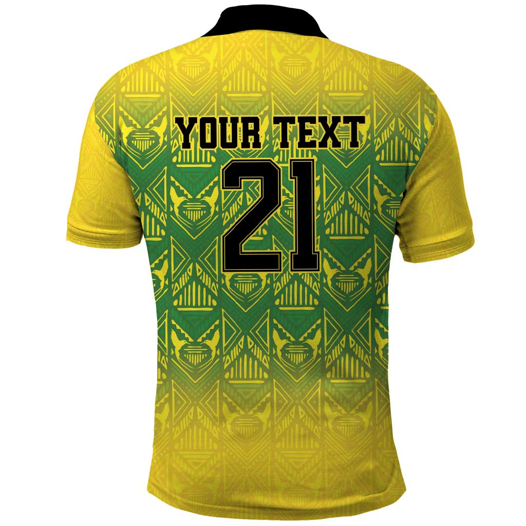 Custom Jamaica Reggae Boyz Polo Shirt With Traditional Pattern LT9