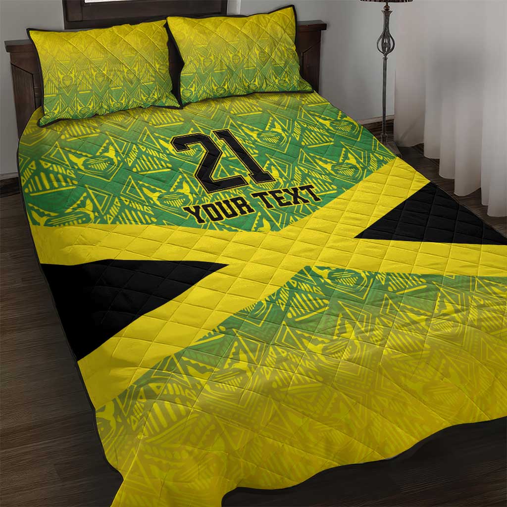 Afro-Jamaicans Custom Quilt Bed Set Reggae Boyz With Traditional Pattern LT9