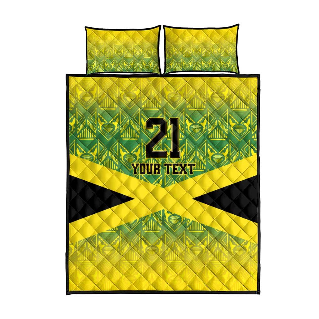 Afro-Jamaicans Custom Quilt Bed Set Reggae Boyz With Traditional Pattern LT9