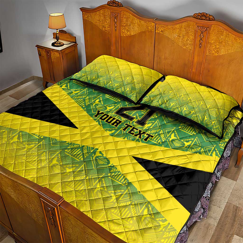 Afro-Jamaicans Custom Quilt Bed Set Reggae Boyz With Traditional Pattern LT9
