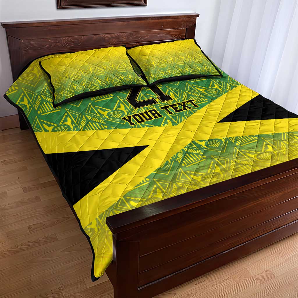 Afro-Jamaicans Custom Quilt Bed Set Reggae Boyz With Traditional Pattern LT9