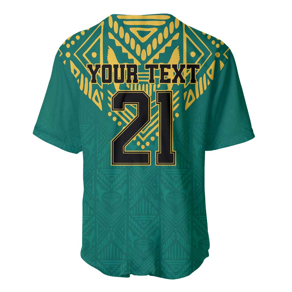 Afro-Jamaicans Tribal Custom Football Baseball Jersey Green Style LT9