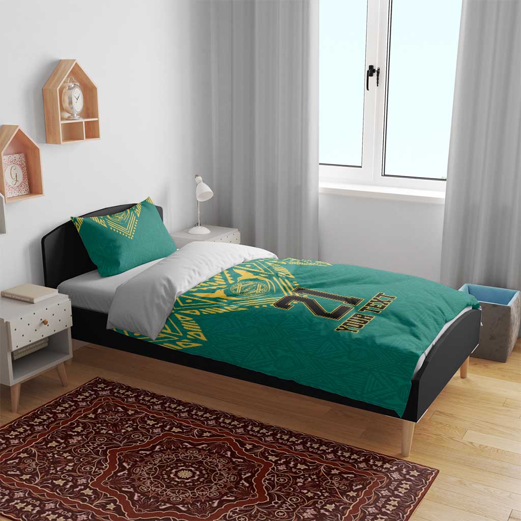 Afro-Jamaicans Tribal Custom Football Bedding Set Green Style LT9