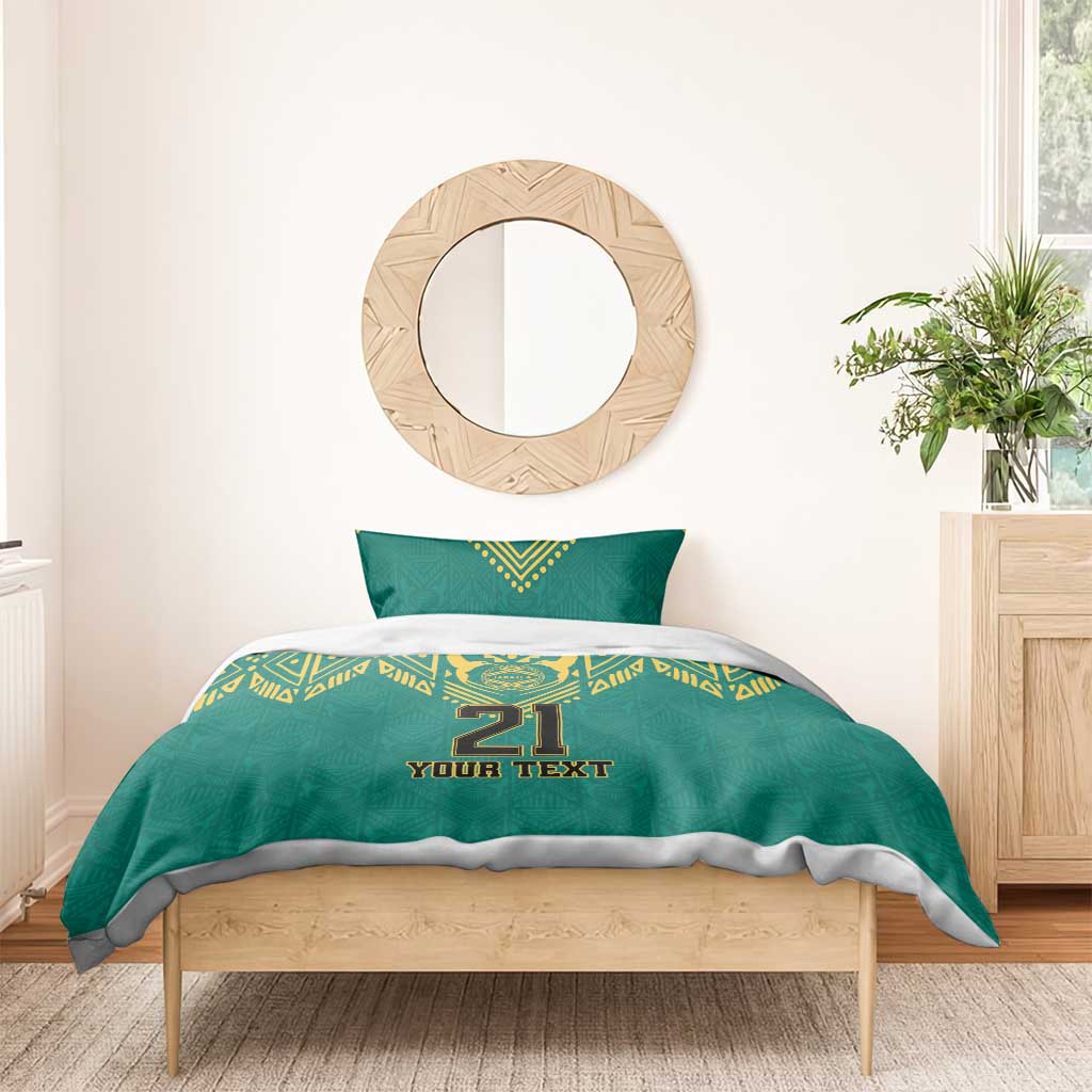 Afro-Jamaicans Tribal Custom Football Bedding Set Green Style LT9