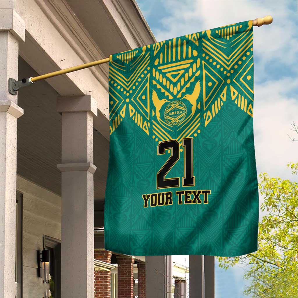 Afro-Jamaicans Tribal Custom Football Garden Flag Green Style LT9