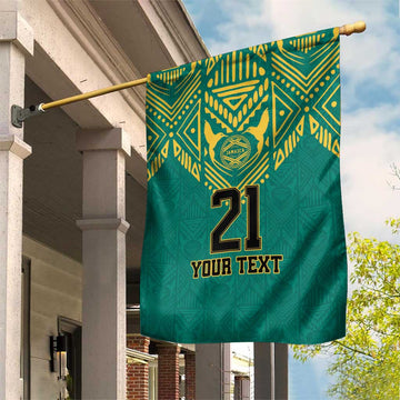 Afro-Jamaicans Tribal Custom Football Garden Flag Green Style LT9