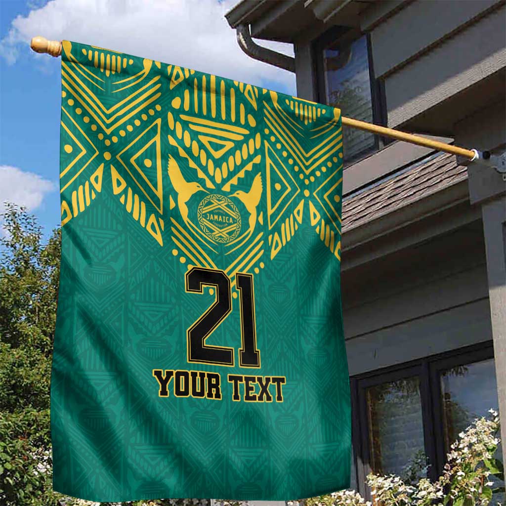 Afro-Jamaicans Tribal Custom Football Garden Flag Green Style LT9
