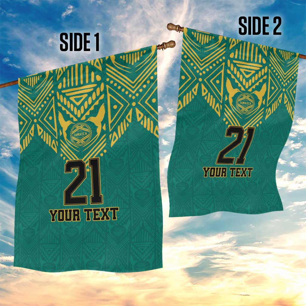 Afro-Jamaicans Tribal Custom Football Garden Flag Green Style LT9