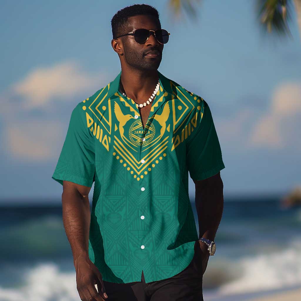 Afro-Jamaicans Tribal Custom Football Hawaiian Shirt Green Style LT9