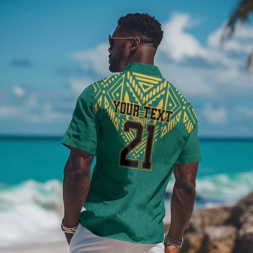 Afro-Jamaicans Tribal Custom Football Hawaiian Shirt Green Style LT9