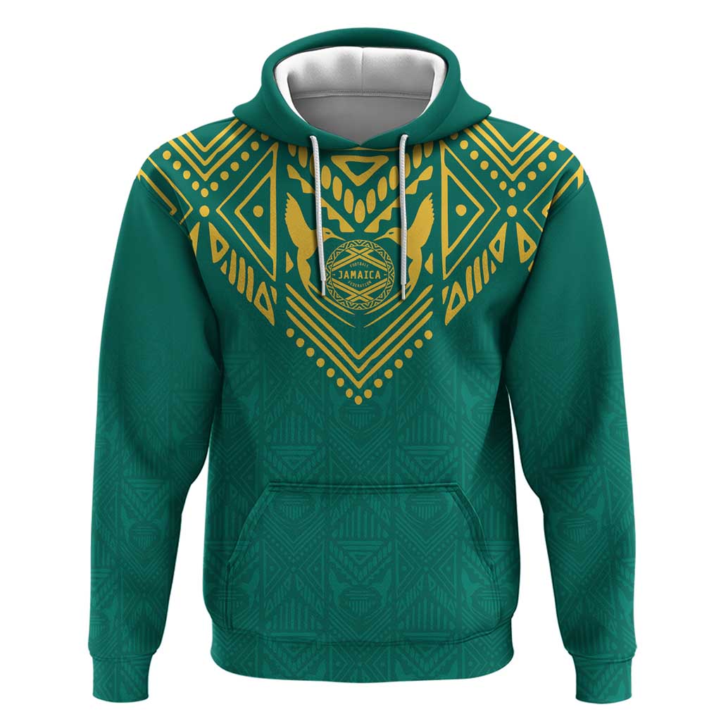 Jamaica Tribal Custom Football Hoodie Green Style LT9