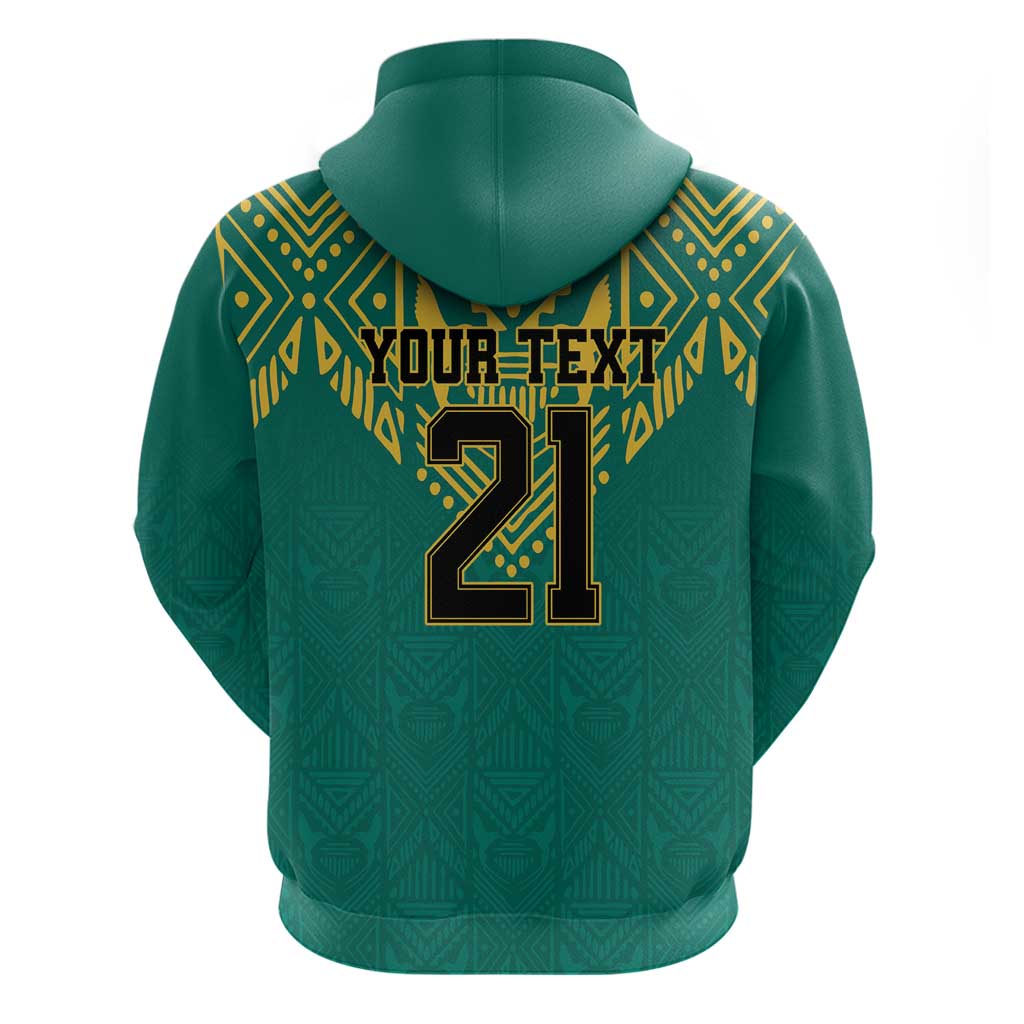 Jamaica Tribal Custom Football Hoodie Green Style LT9