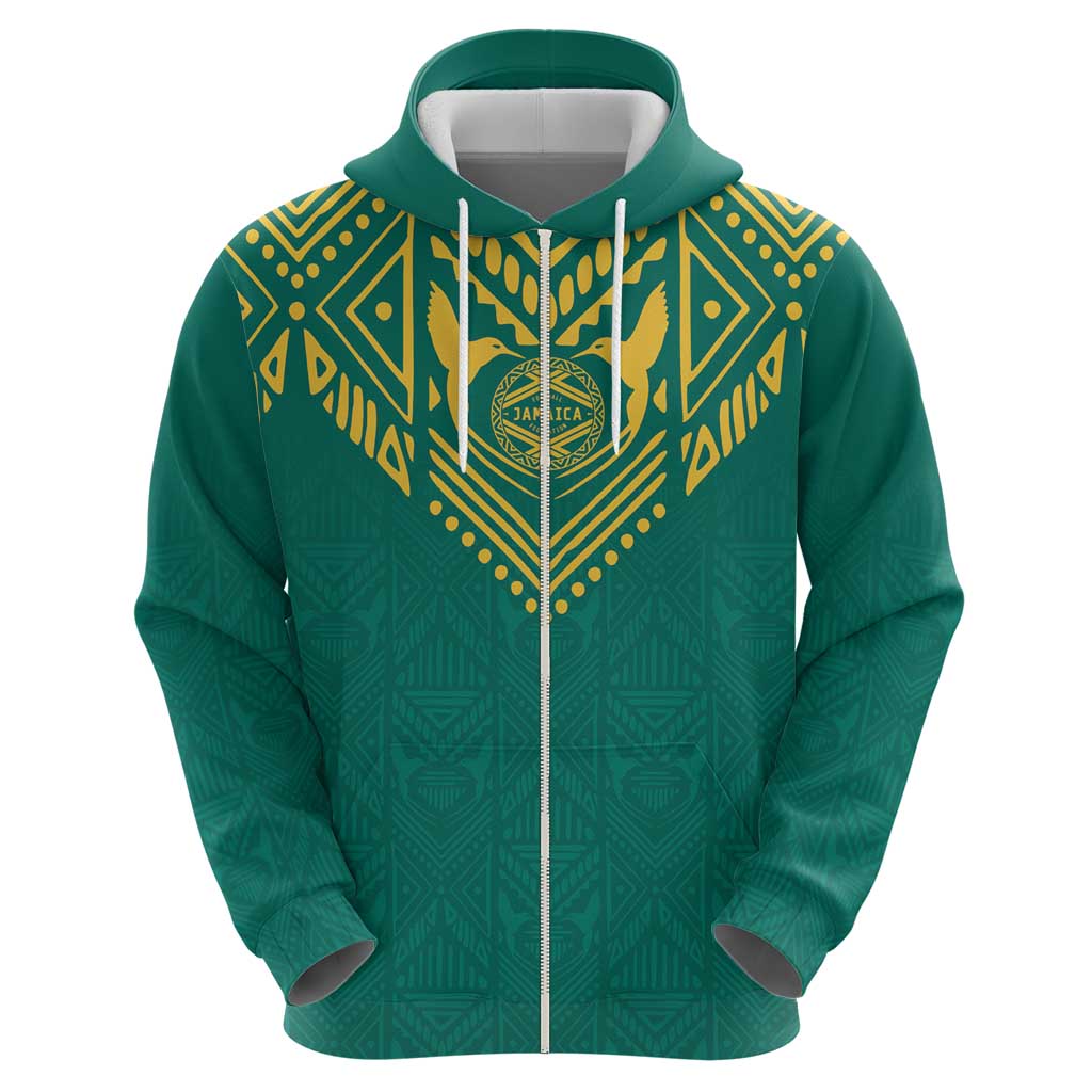 Jamaica Tribal Custom Football Hoodie Green Style LT9