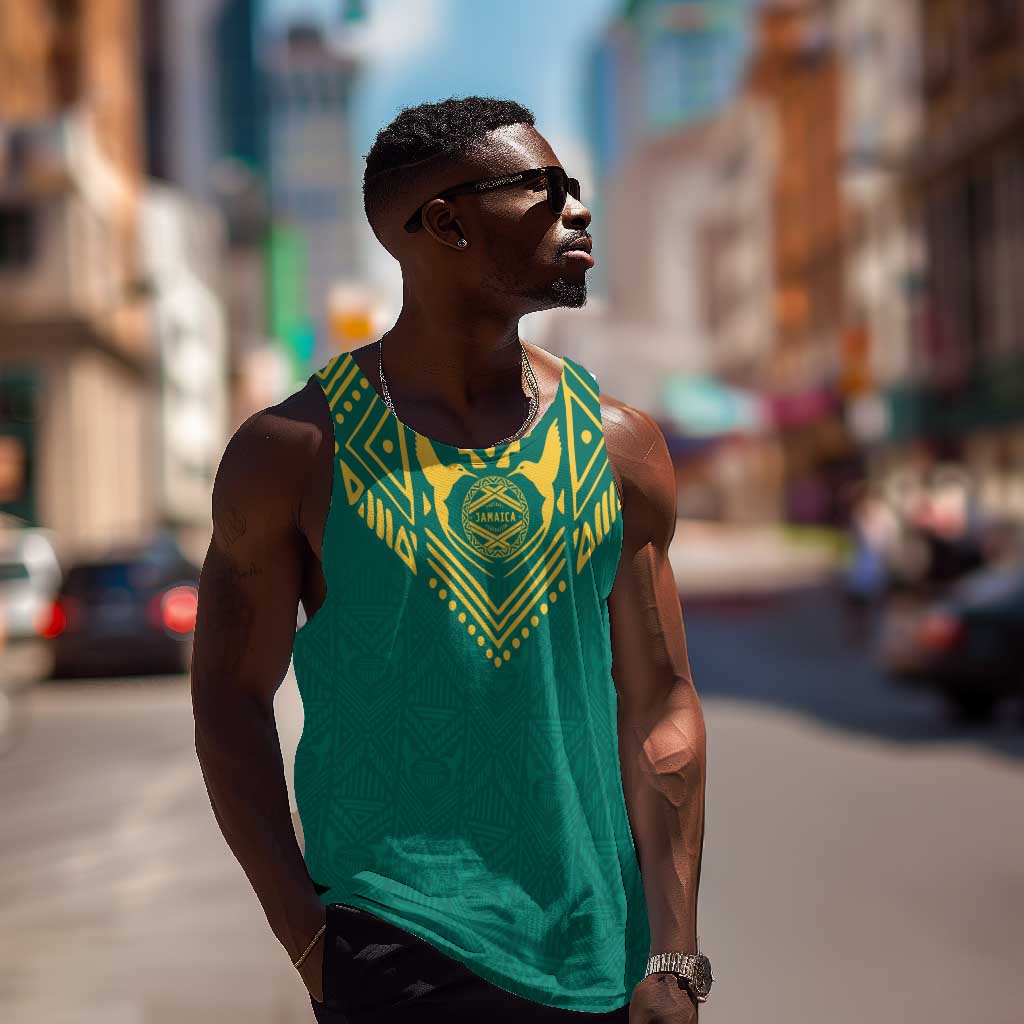 Afro-Jamaicans Tribal Custom Football Men Tank Top Green Style LT9