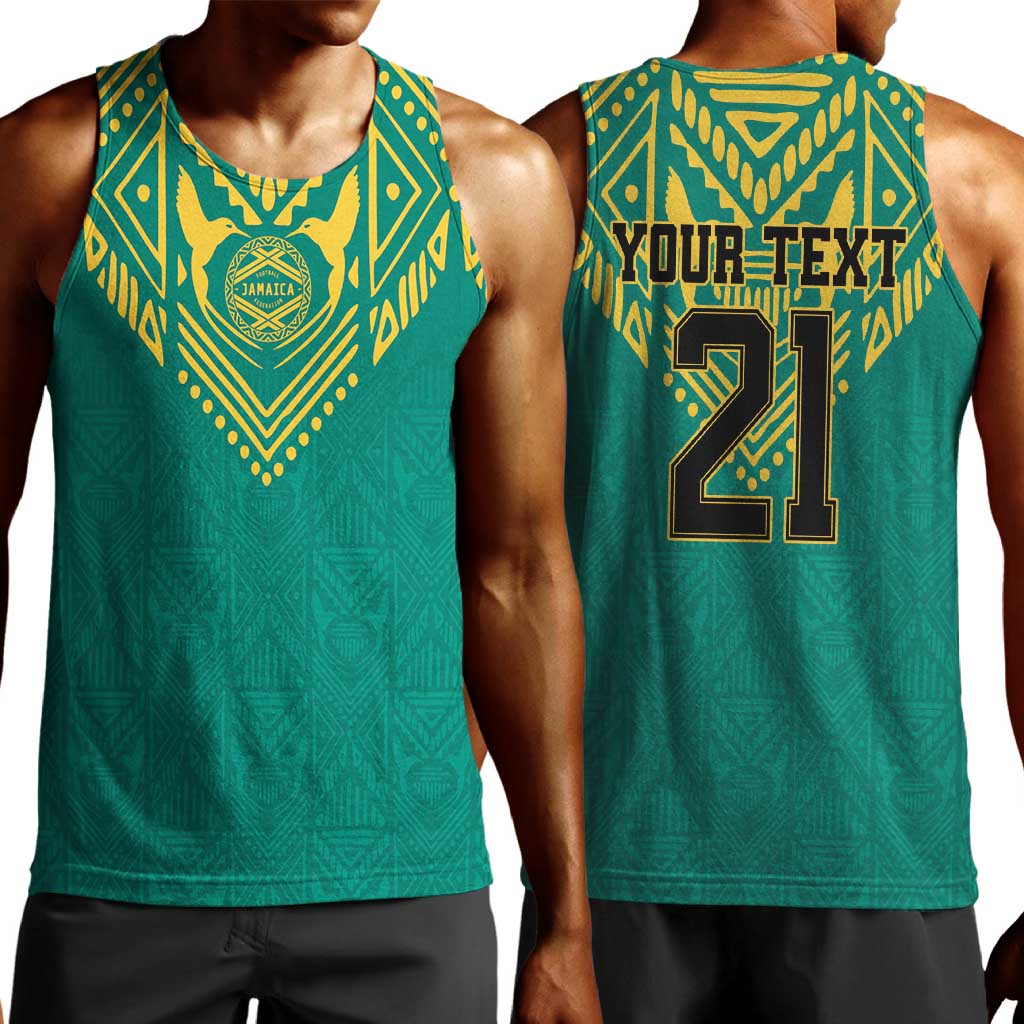 Afro-Jamaicans Tribal Custom Football Men Tank Top Green Style LT9