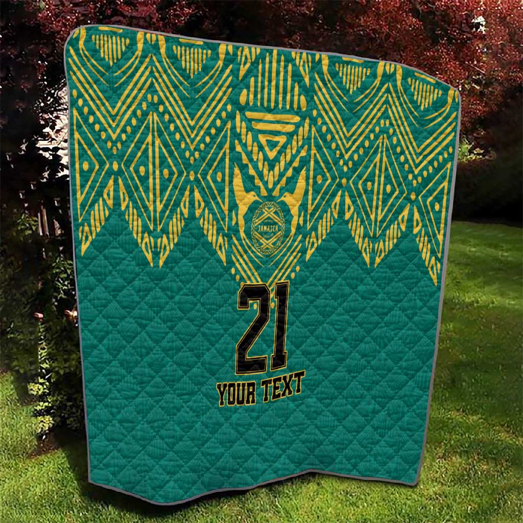Afro-Jamaicans Tribal Custom Football Quilt Green Style LT9