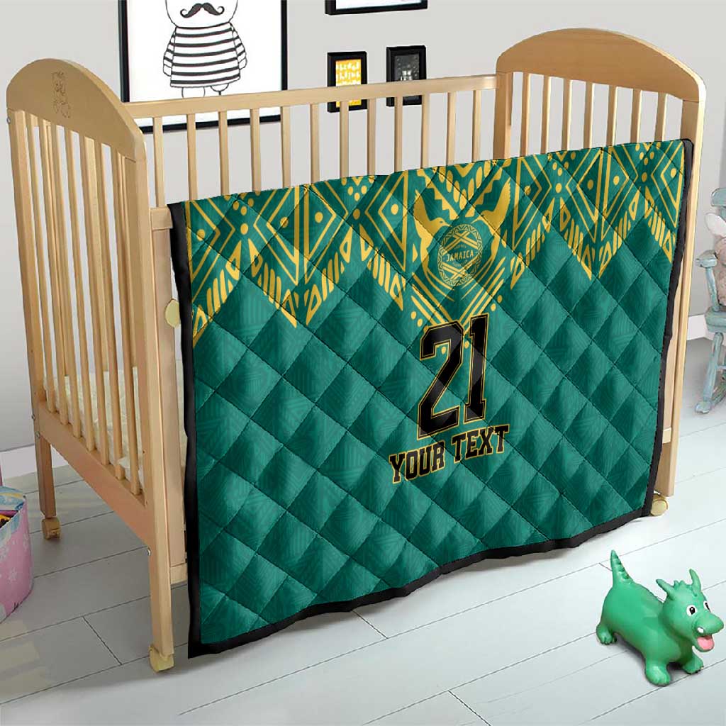 Afro-Jamaicans Tribal Custom Football Quilt Green Style LT9