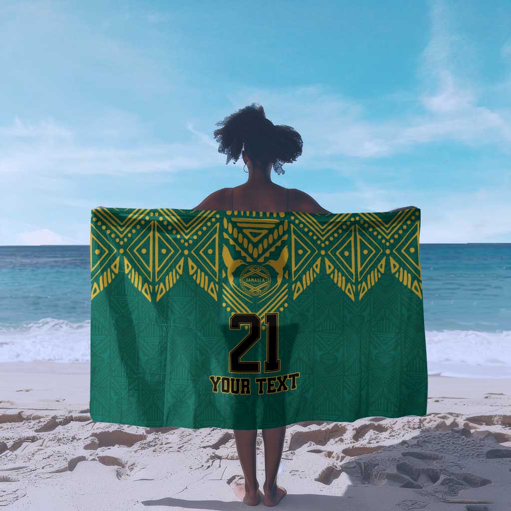 Afro-Jamaicans Tribal Custom Football Sarong Green Style LT9