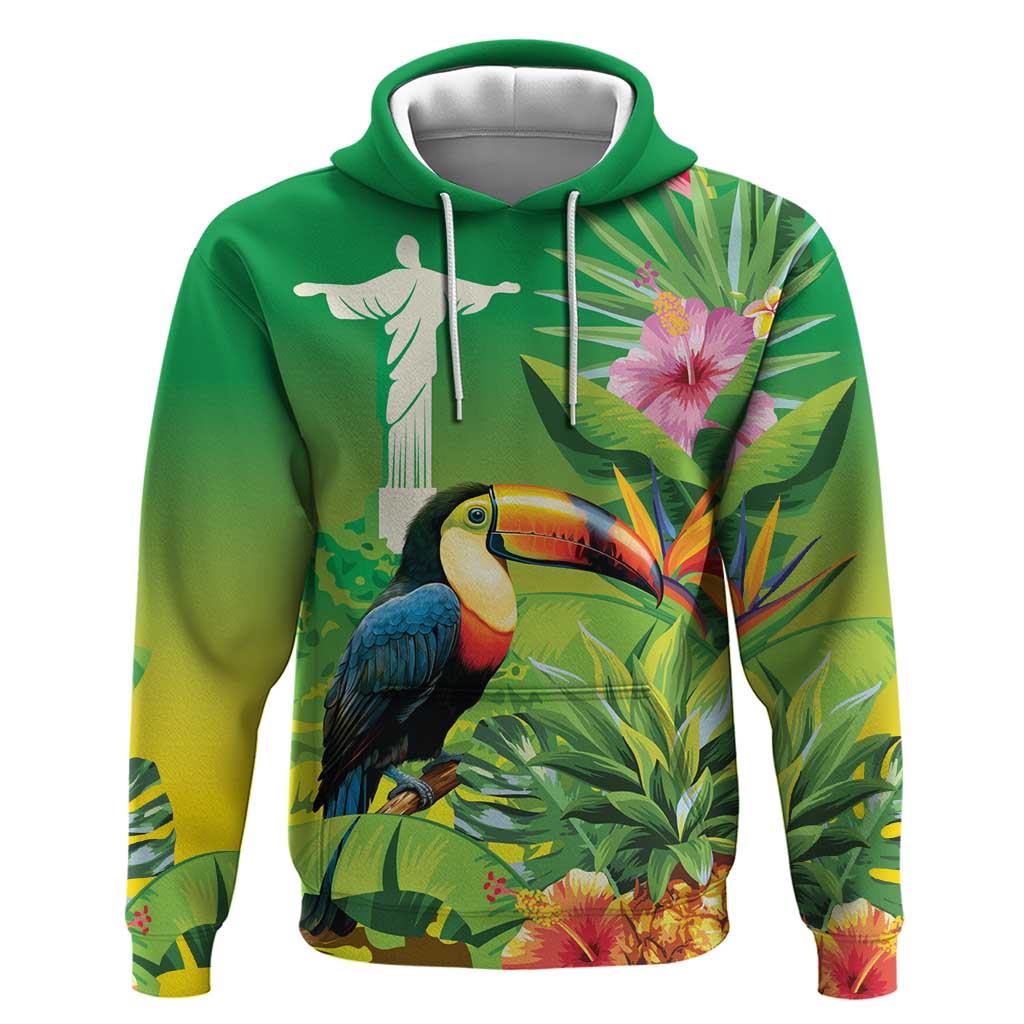 Brazil Rio-Toucan Bird Personalized Hoodie Tropical Flowers LT9