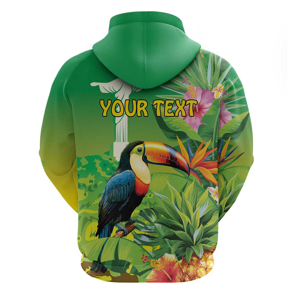 Brazil Rio-Toucan Bird Personalized Hoodie Tropical Flowers LT9