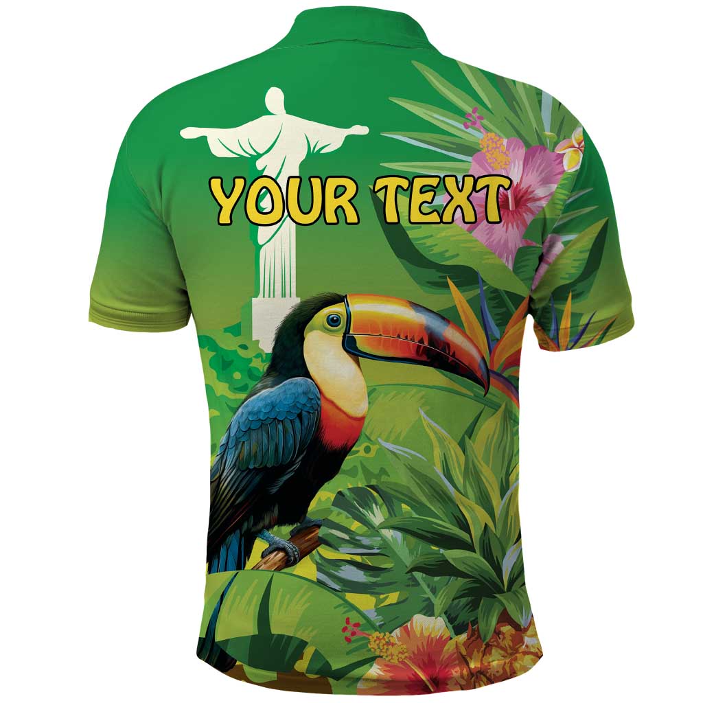 Brazil Rio-Toucan Bird Personalized Polo Shirt Tropical Flowers LT9
